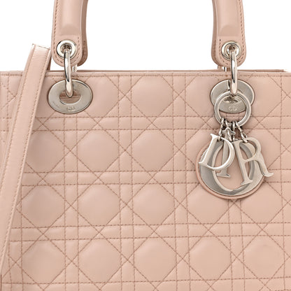Christian Dior Lambskin Cannage Medium Lady Dior Rose Poudre 8 of 10
