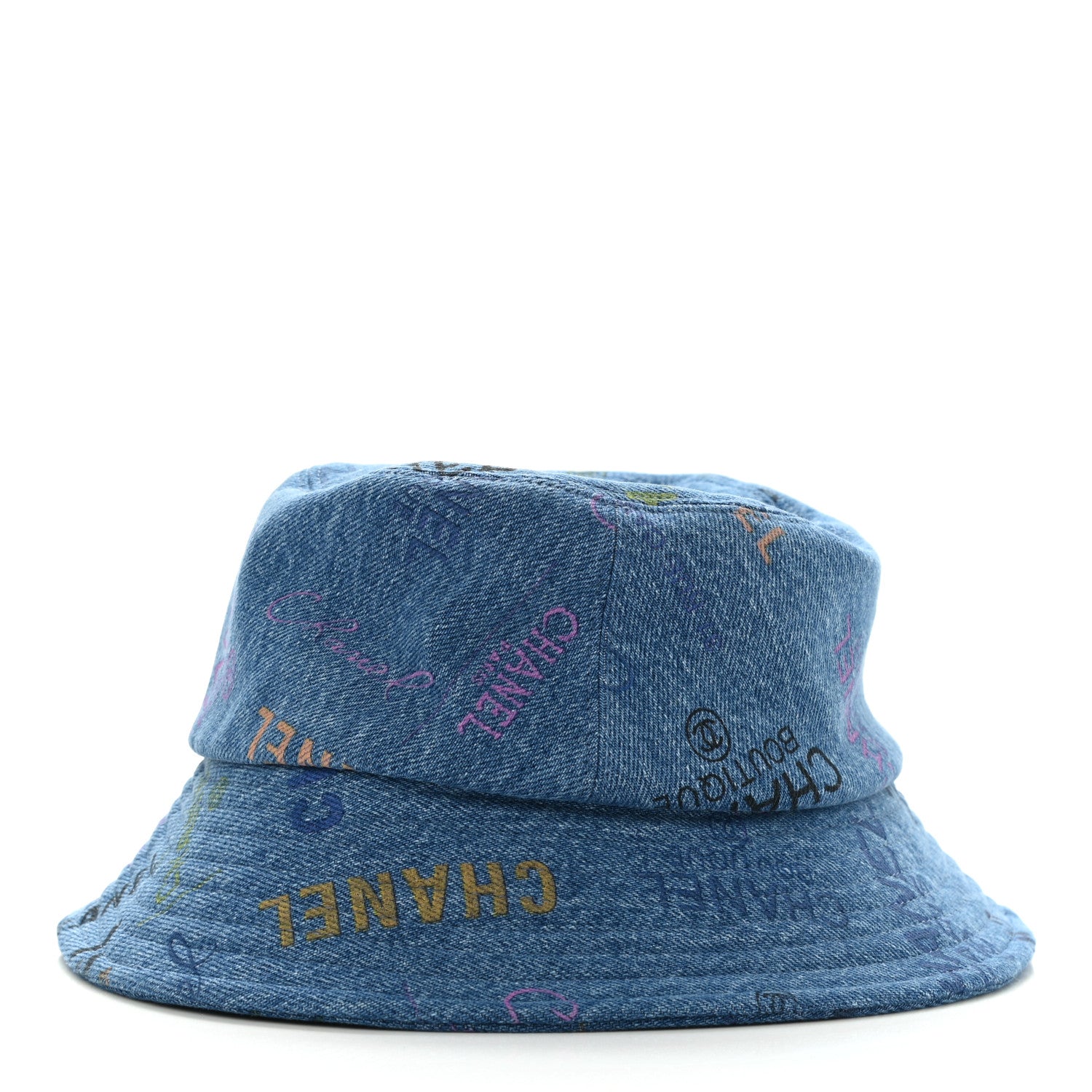 Chanel Denim Mood Cloche Bucket Hat S Blue 6 of 8