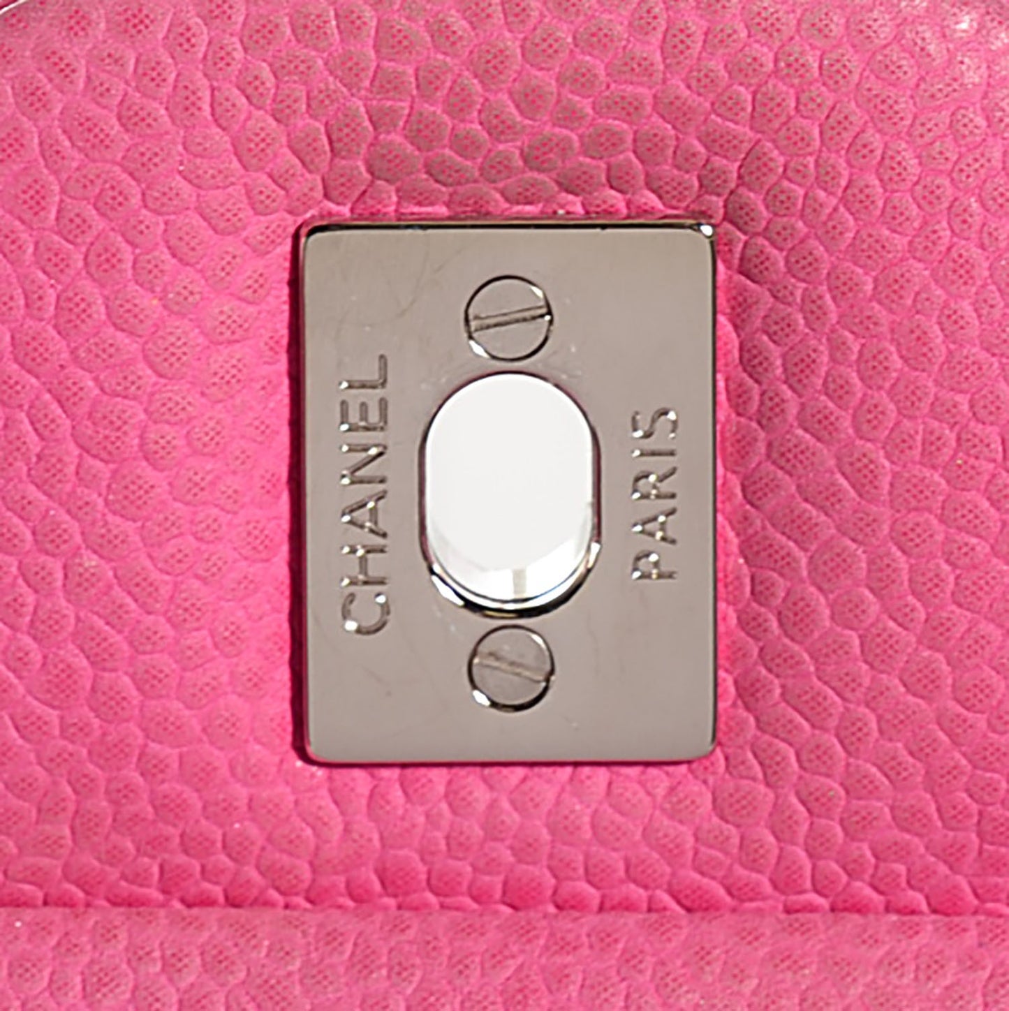 Iridescent Caviar Maxi Double Flap Pink