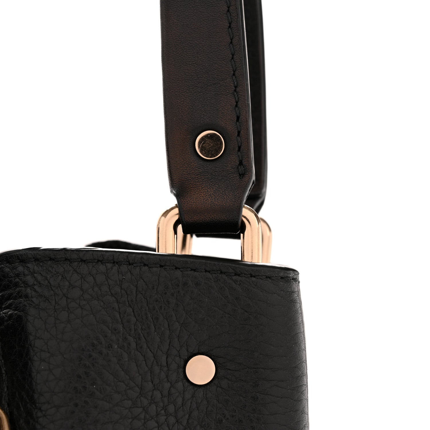 Burberry Grainy Calfskin House Check Medium Maidstone Black 13 of 14