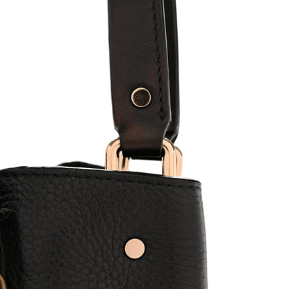 Burberry Grainy Calfskin House Check Medium Maidstone Black 13 of 14