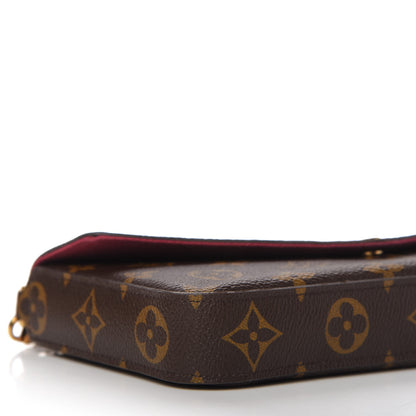 Louis Vuitton Monogram Pochette Felicie Chain Wallet Fuchsia 7 of 13