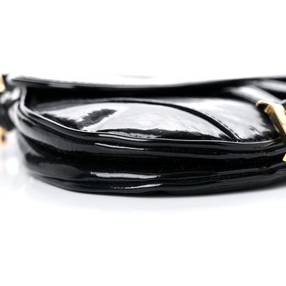 Christian Dior Patent Monogram Mini Saddle Bag Black 8 of 19
