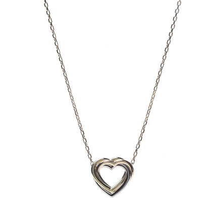 Cartier 18K Pink Yellow White Gold Trinity Heart Necklace 1 of 6