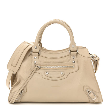 Balenciaga Grained Calfskin Neo Classic Silver Hardware S City Cream 1 of 15