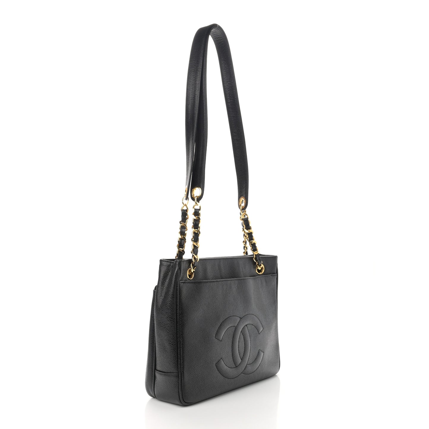 Caviar Flap Shoulder Bag Black