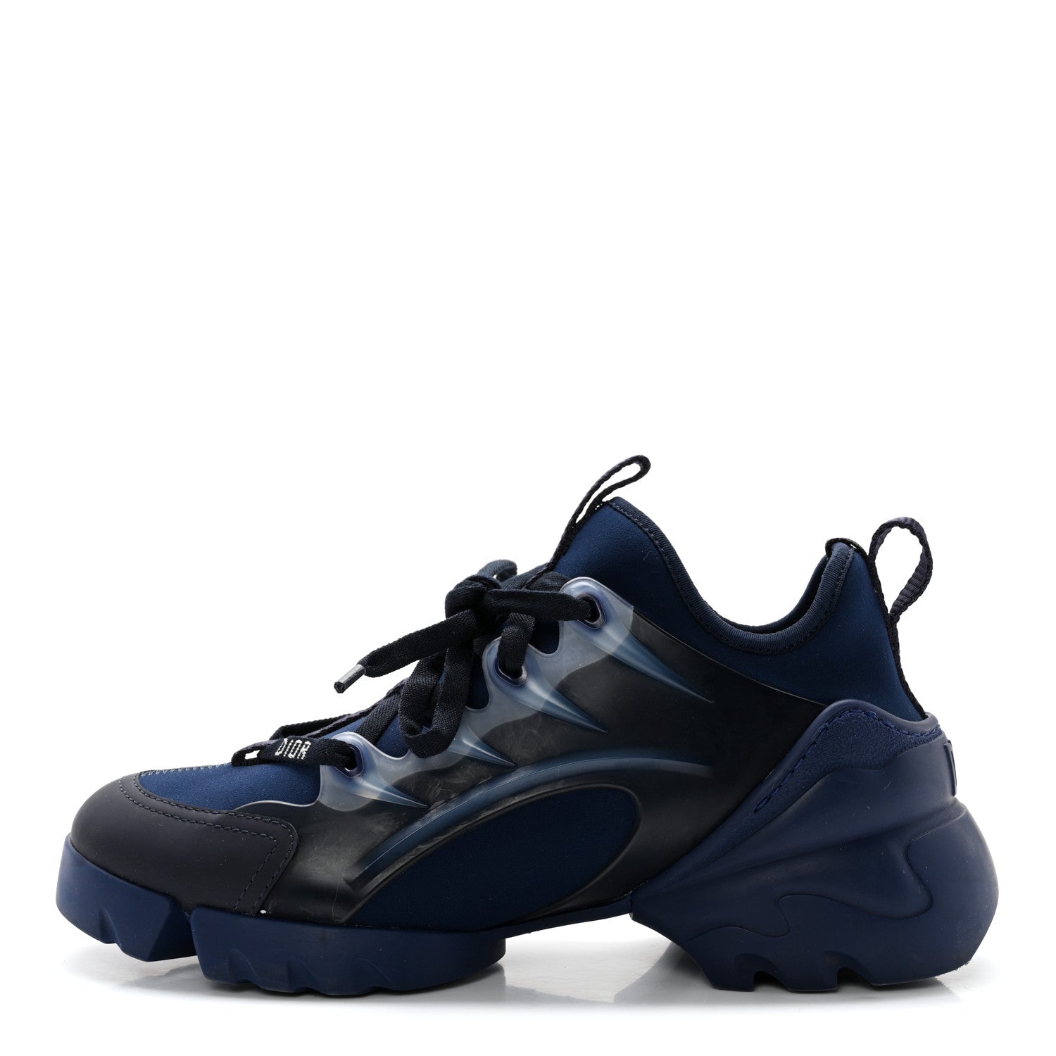 Christian Dior Neoprene Rubber Womens D-Connect Sneakers 35 Indigo Blue 1 of 13