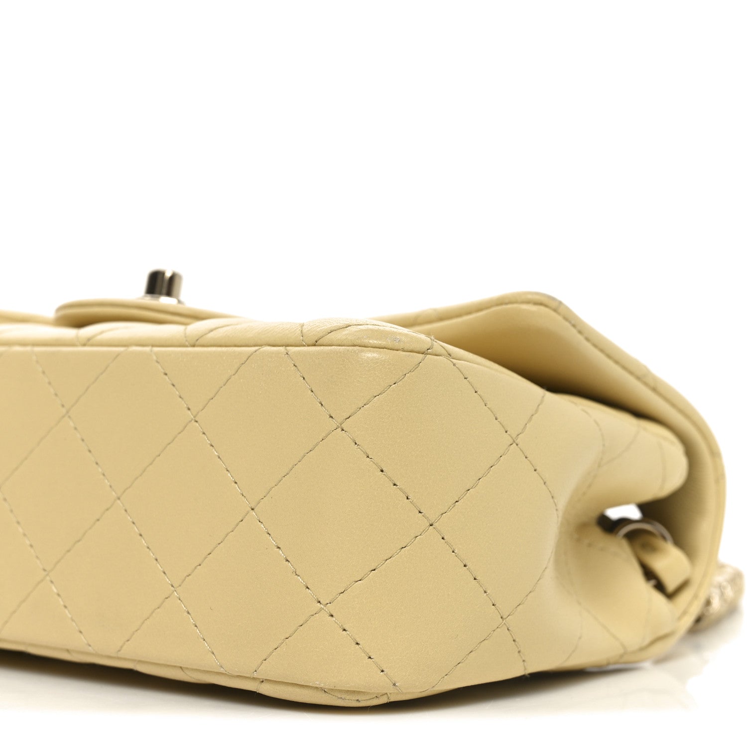 Chanel Lambskin Quilted Mini Rectangular Flap Light Yellow 10 of 11