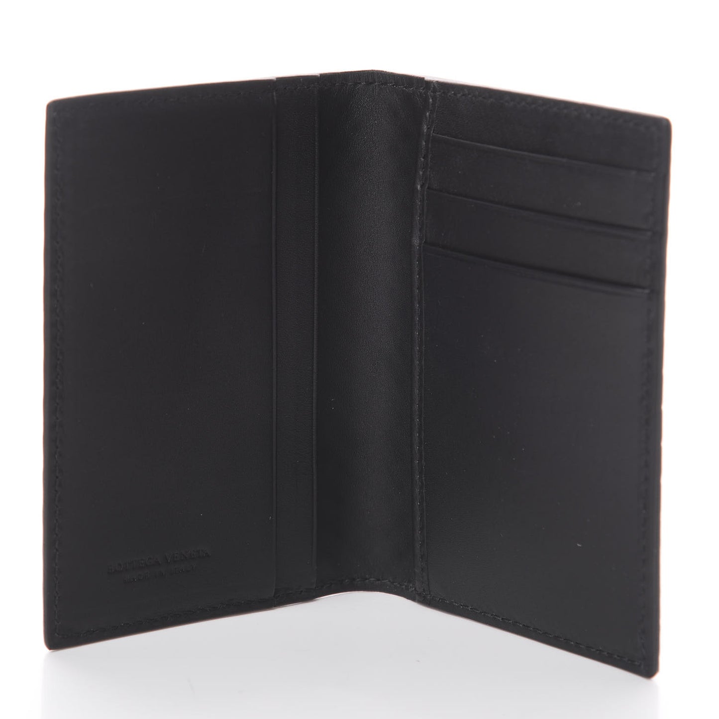 Nappa Intrecciato Bi-Fold Card Holder Atlantic
