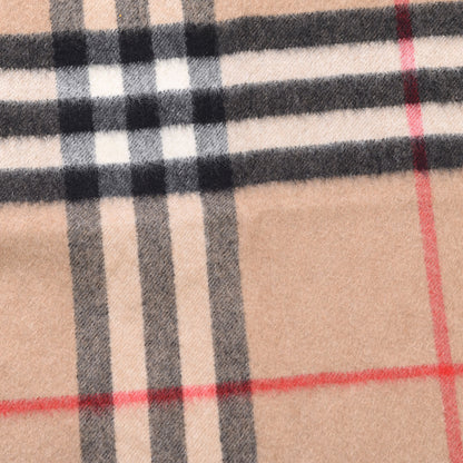 Burberry Cashmere Giant Check Fringe Scarf Camel 4 of 5