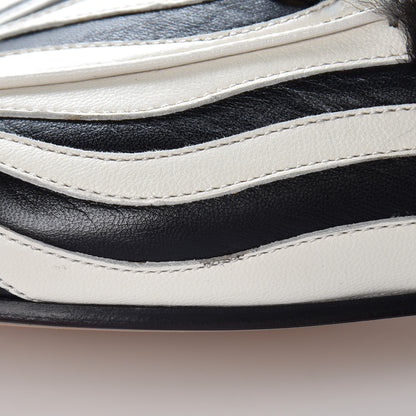 Gucci Malaga Kid Fur Zebra Inlay Womens Princetown Slippers 41 Mystic White Black 9 of 10