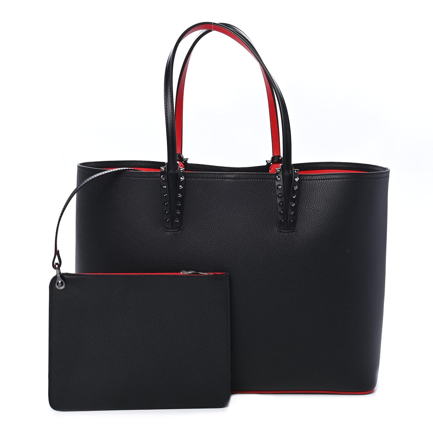 Calfskin Spikes East West Cabata Tote Black