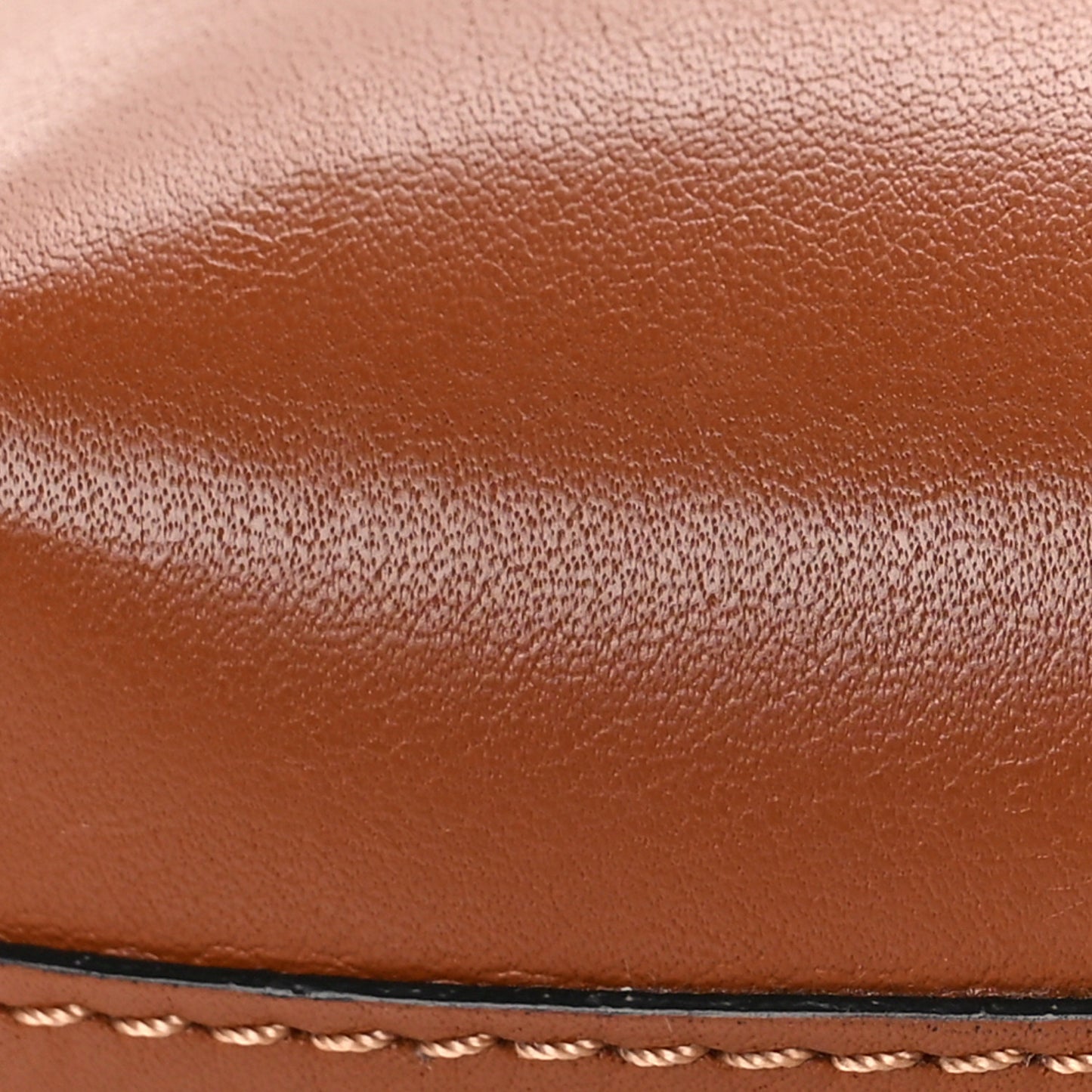 Calfskin Elephant Pouch Crossbody Bag Tan