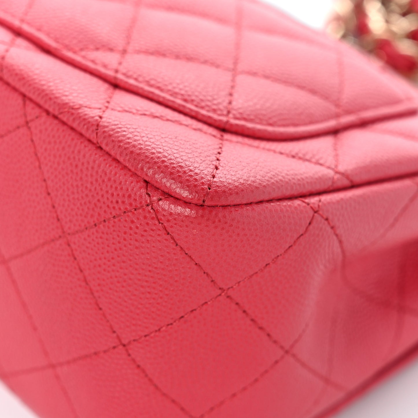 Caviar Quilted Mini Square Flap Pink