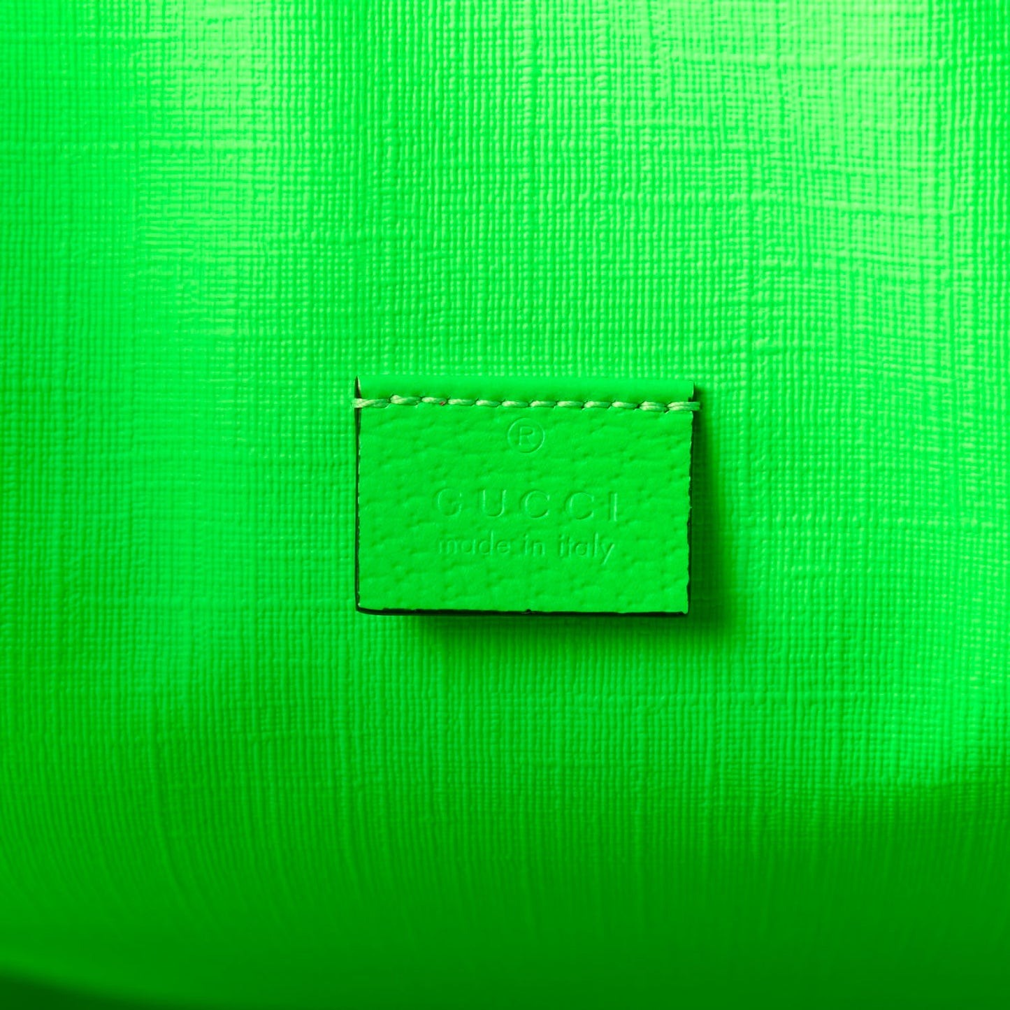 PVC Floral Double Buckle Backpack Fluo Green