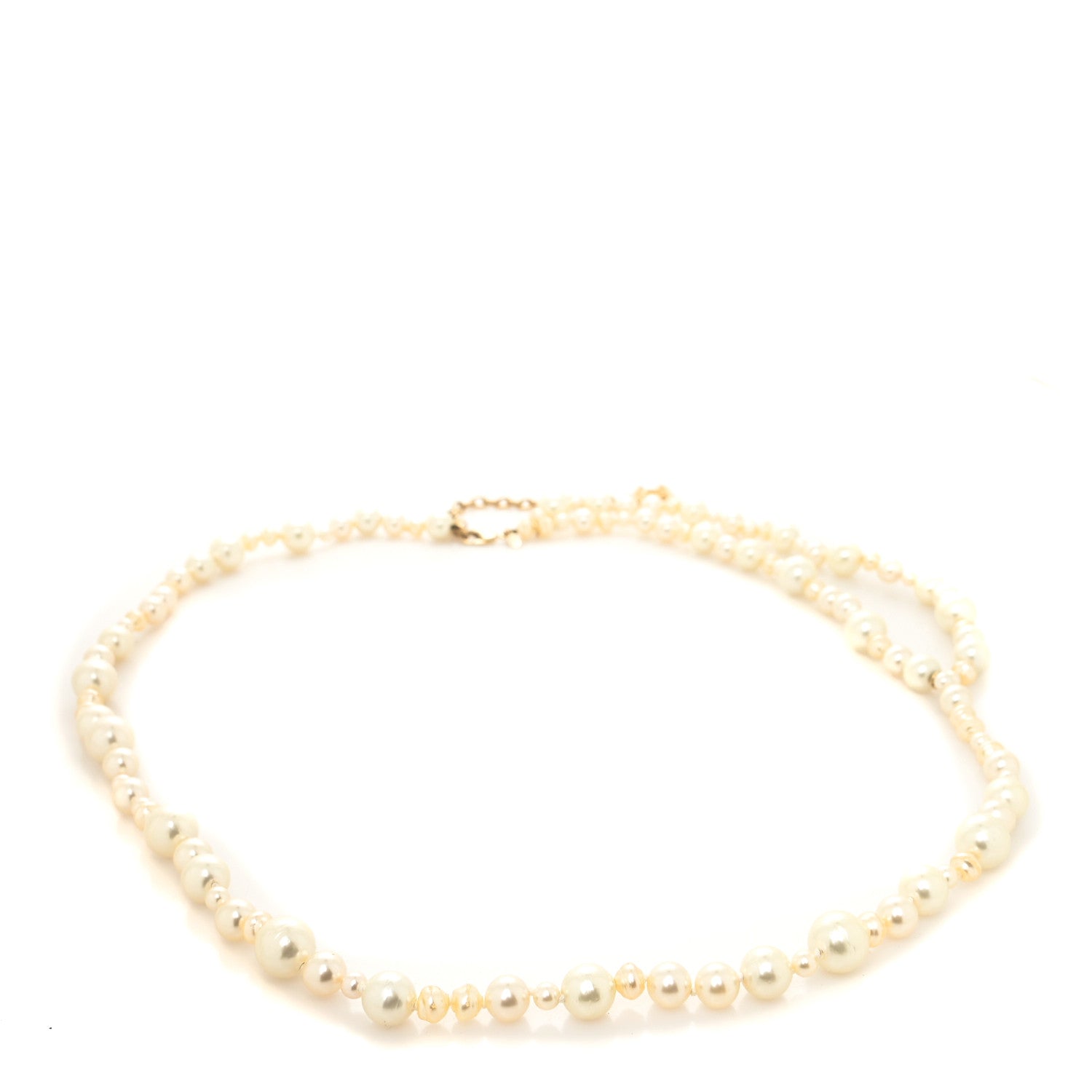 Chanel Graduated Pearl CC Double Strand Belt 85 Gold 1 of 4