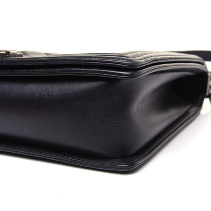 Chanel Calfskin Embossed Stitch Large Boy Flap Black 7 of 18