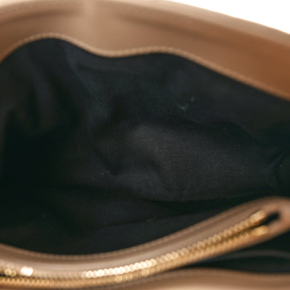 Saint Laurent Calfskin Y Quilted Monogram Small Loulou Chain Satchel Dark Beige 5 of 10