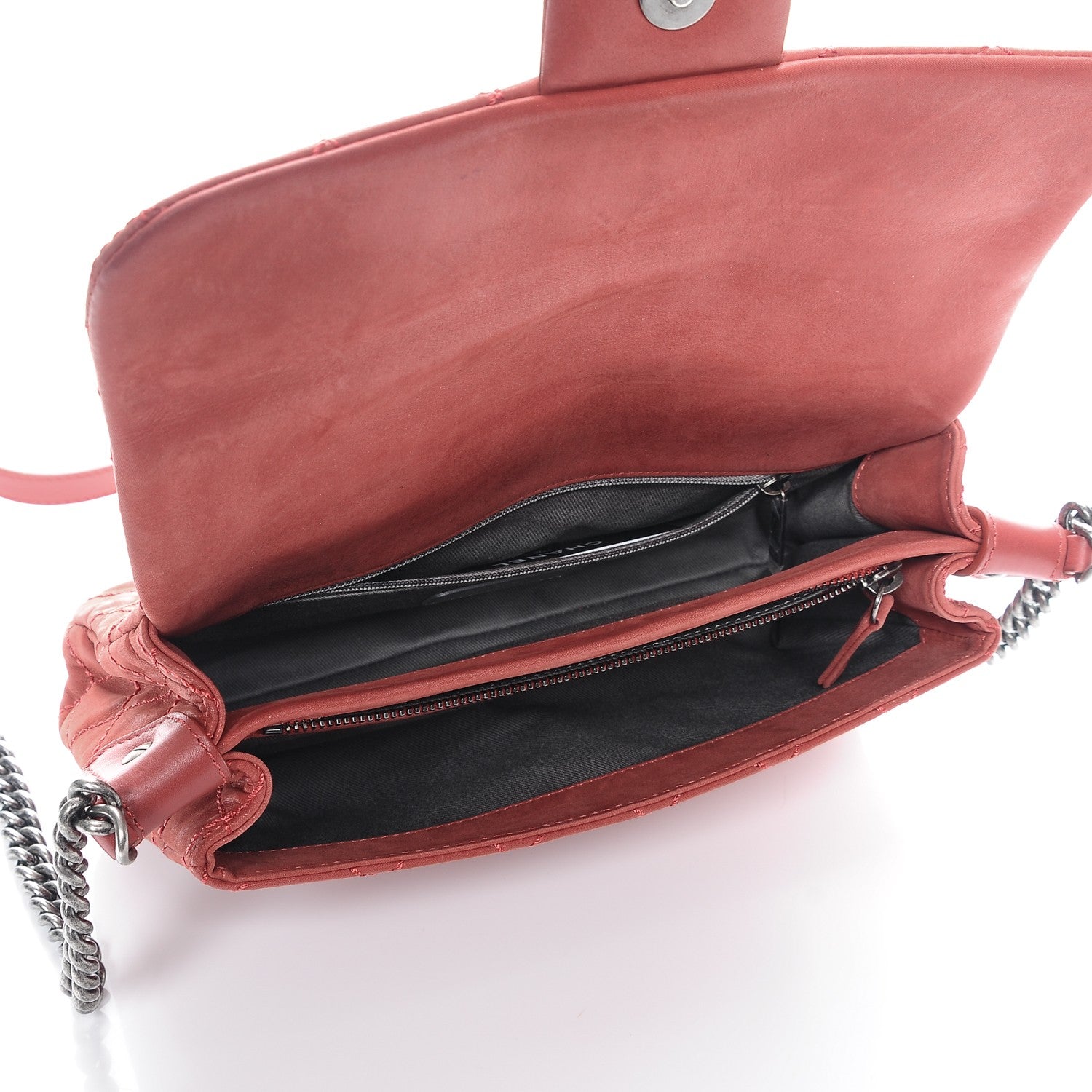 Chanel Iridescent Calfskin Medium Coco Daily Flap Red 6 of 8