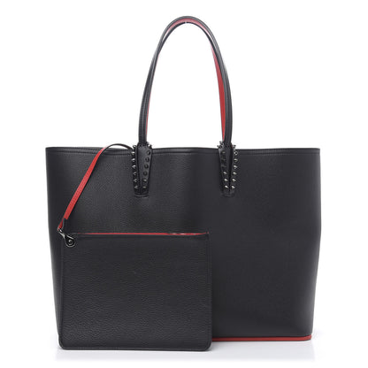 Christian Louboutin Calfskin Spikes East West Cabata Tote Black 1 of 10