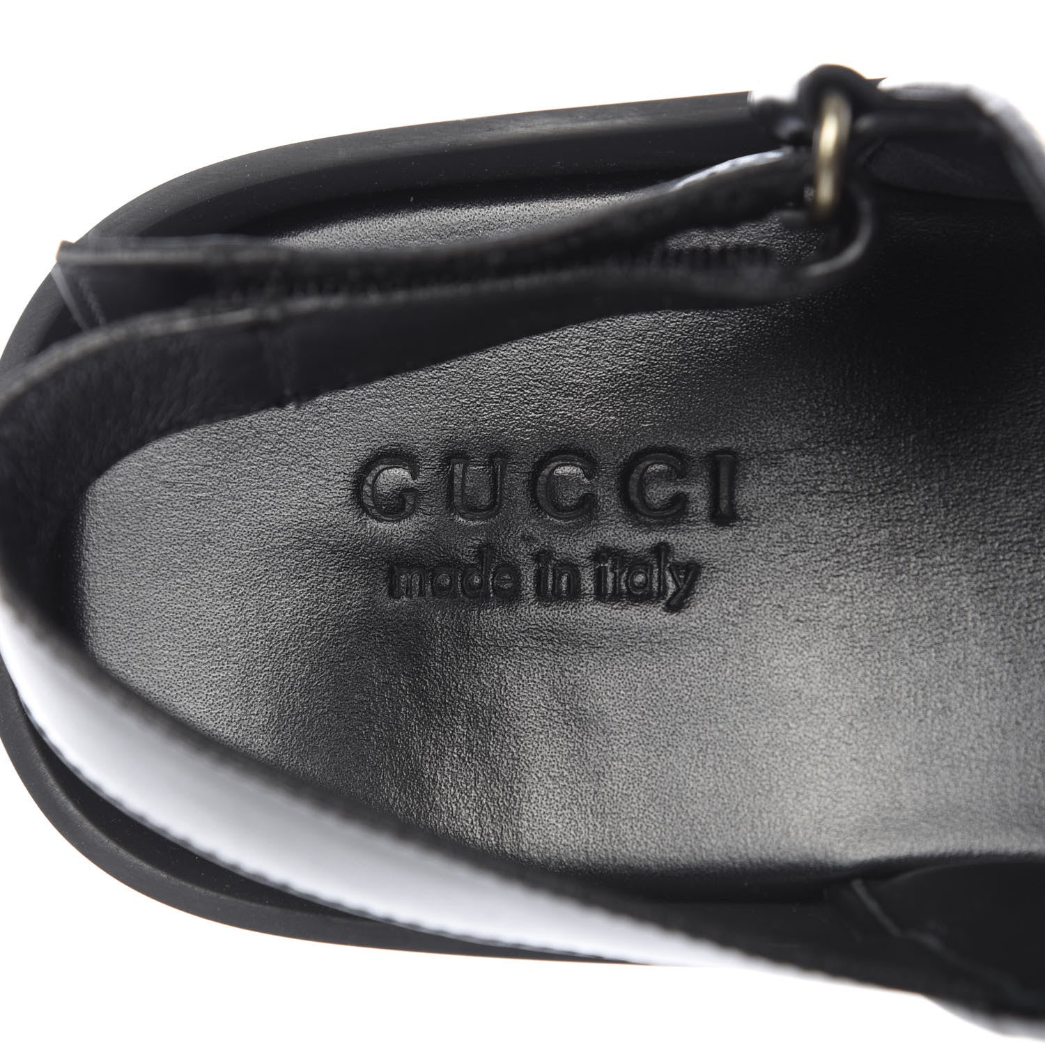 Gucci Nylon Cirano Lux Stripe Mens Cleat Sole Slingback Sandals 10 Ecru Poppy Black 7 of 11