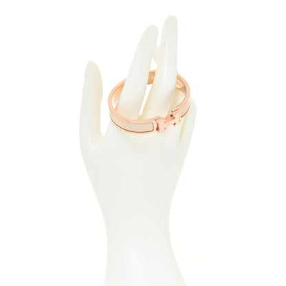 Hermes Enamel Narrow Clic Clac H Bracelet PM Beige Nacre 2 of 6
