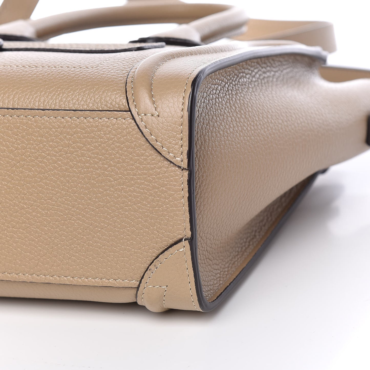 Drummed Calfskin Nano Luggage Dune