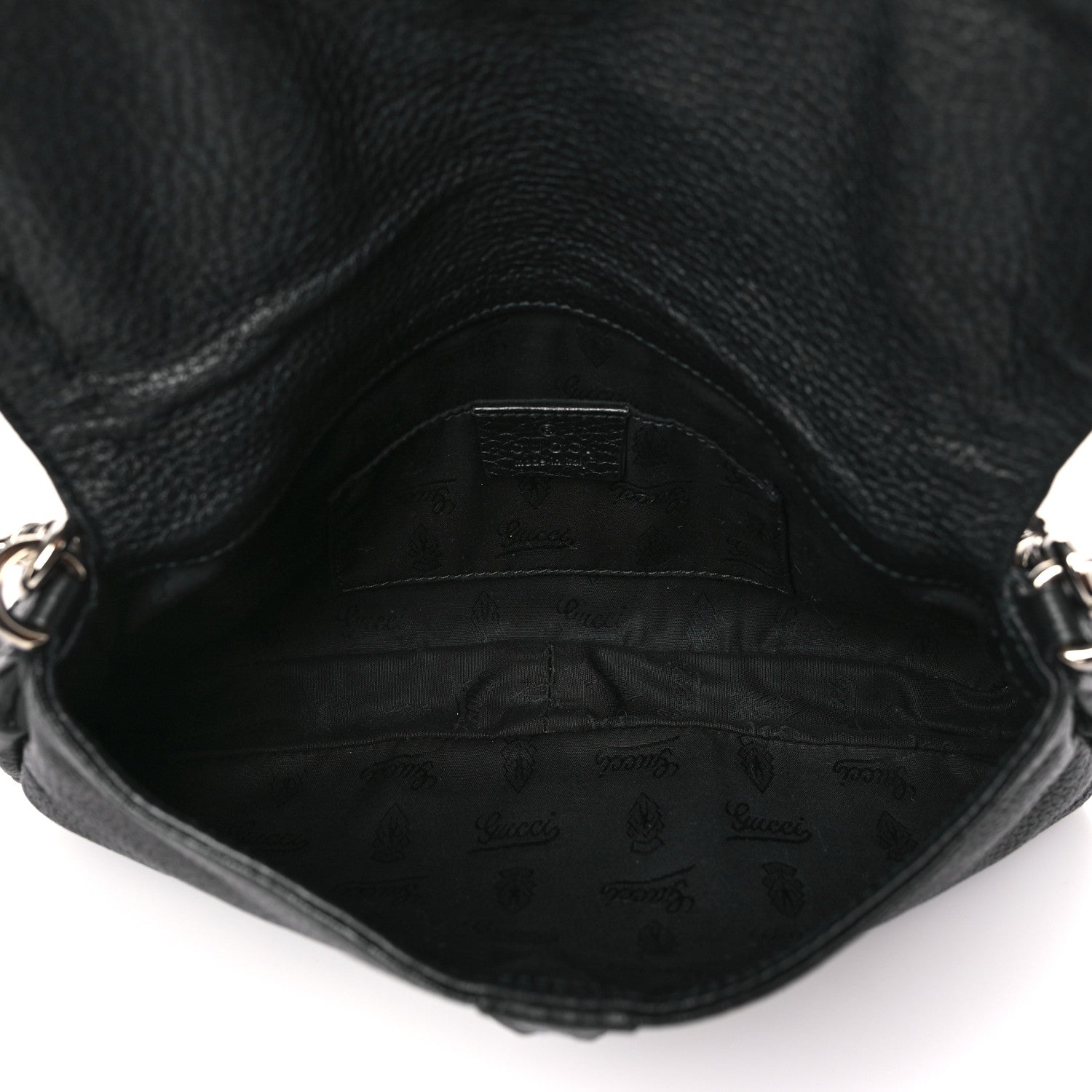 Gucci Calfskin Bamboo Croisette Evening Bag Black 5 of 9