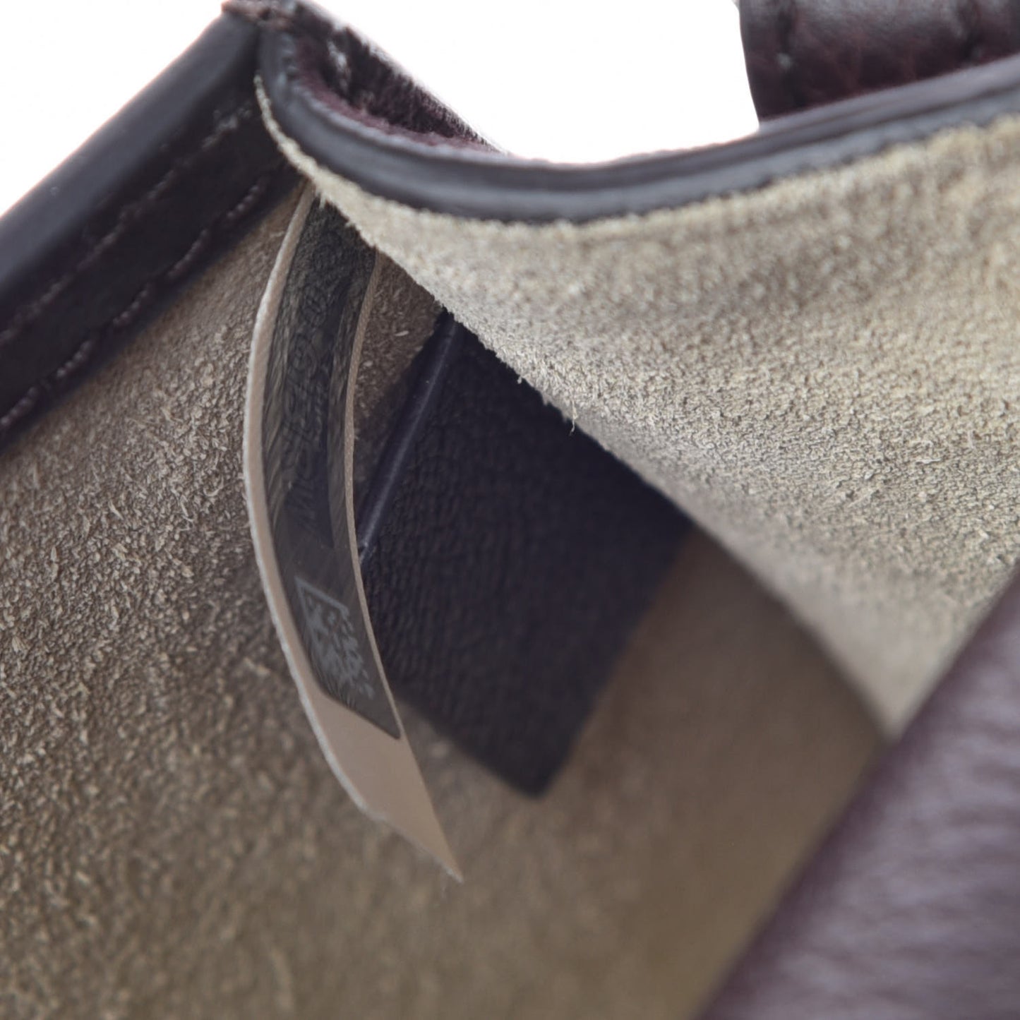 Calfskin Suede Medium Nile Bracelet Bag Carbon Brown