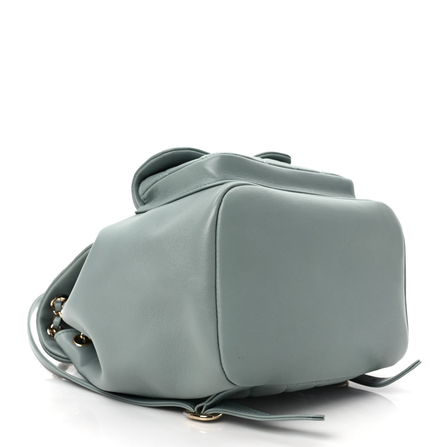 Chanel Lambskin Quilted Large Duma Drawstring Backpack Grey 4 of 8