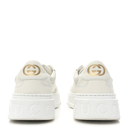 Gucci Calfskin GG Tennis Embossed Perforated Womens Platform 55mm Sneakers 42 Great White 4 of 10