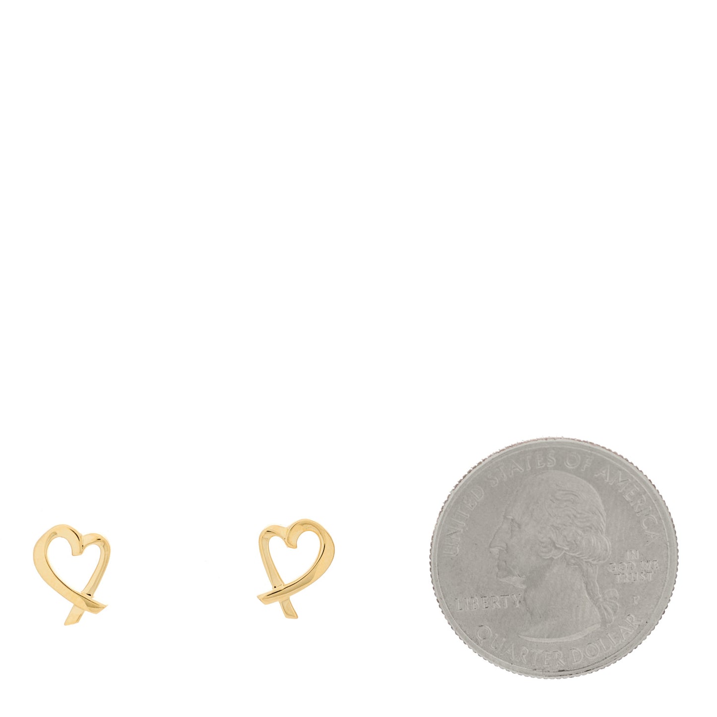 18K Yellow Gold Mini Paloma Picasso Loving Heart Earrings