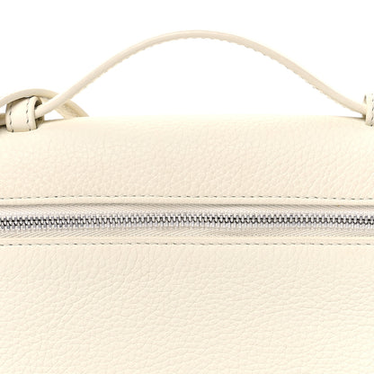 Loro Piana Grained Calfskin L19 Extra Pocket Pouch Whisper White 7 of 10