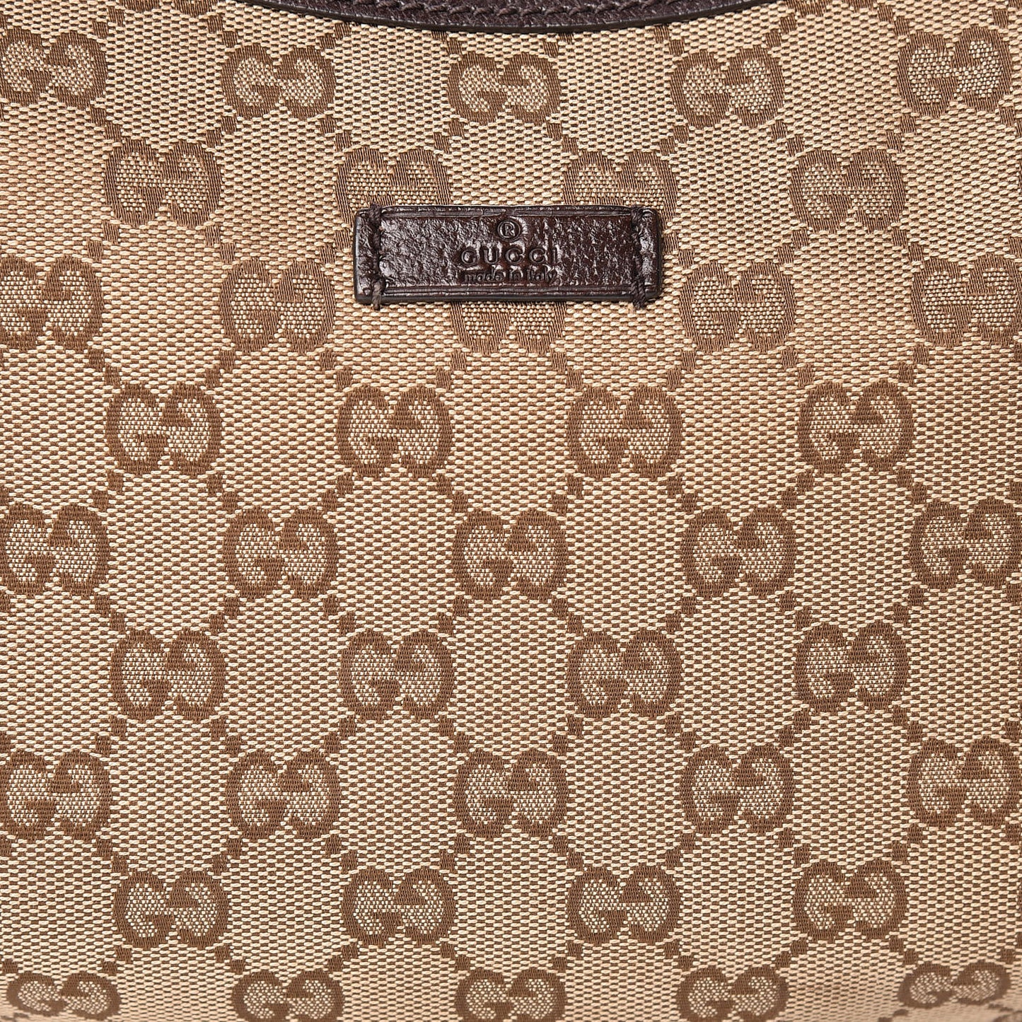 Monogram Web Medium Half Moon Hobo Dark Brown