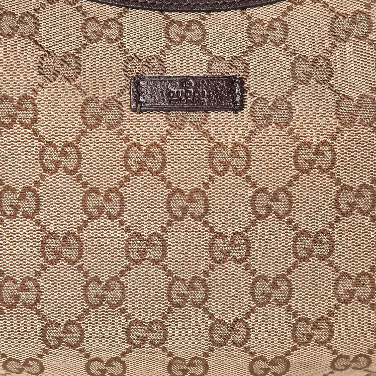 Gucci Monogram Web Medium Half Moon Hobo Dark Brown 8 of 11