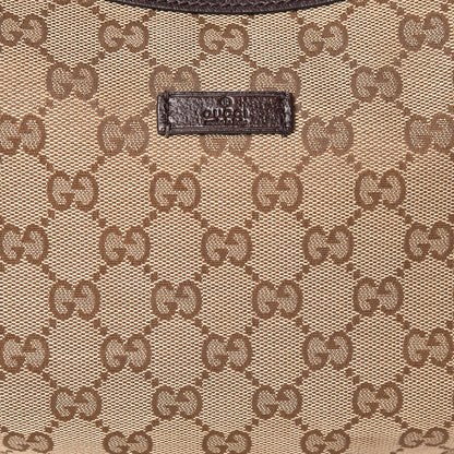 Gucci Monogram Web Medium Half Moon Hobo Dark Brown 8 of 11