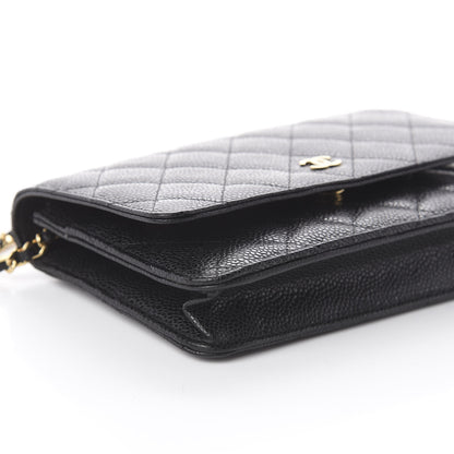 Chanel Caviar Quilted Wallet On Chain WOC Black 5 of 9