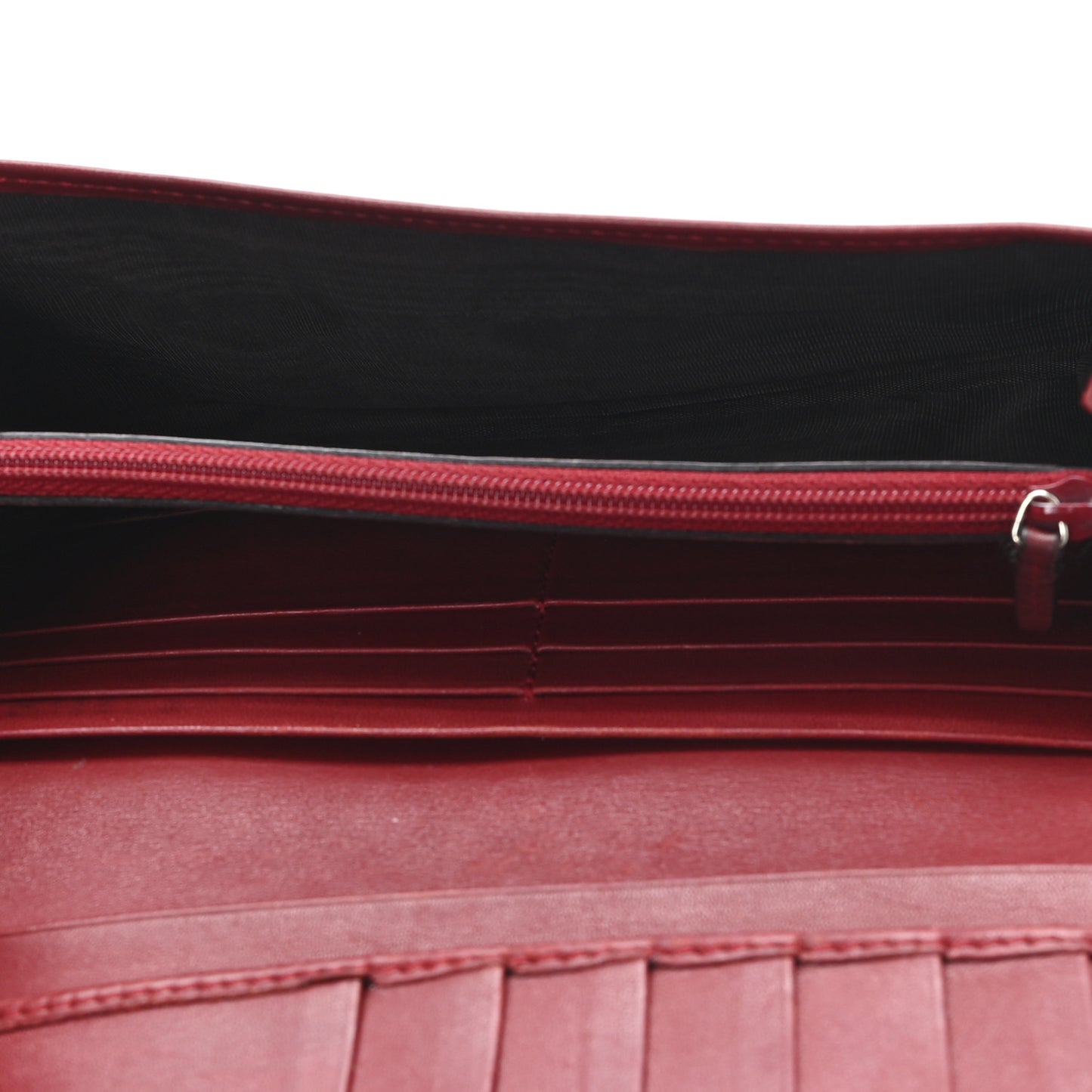 Soft Microguccissima Continental Wallet Red