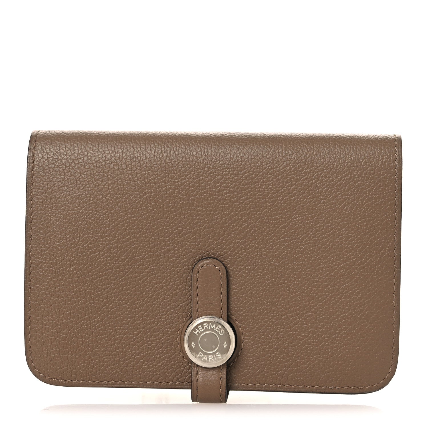 Hermes Togo Dogon Compact Wallet Etoupe 1 of 9