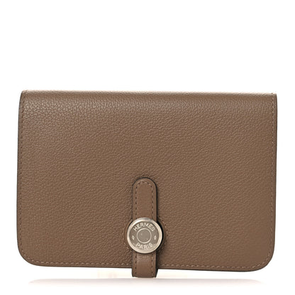 Hermes Togo Dogon Compact Wallet Etoupe 1 of 9
