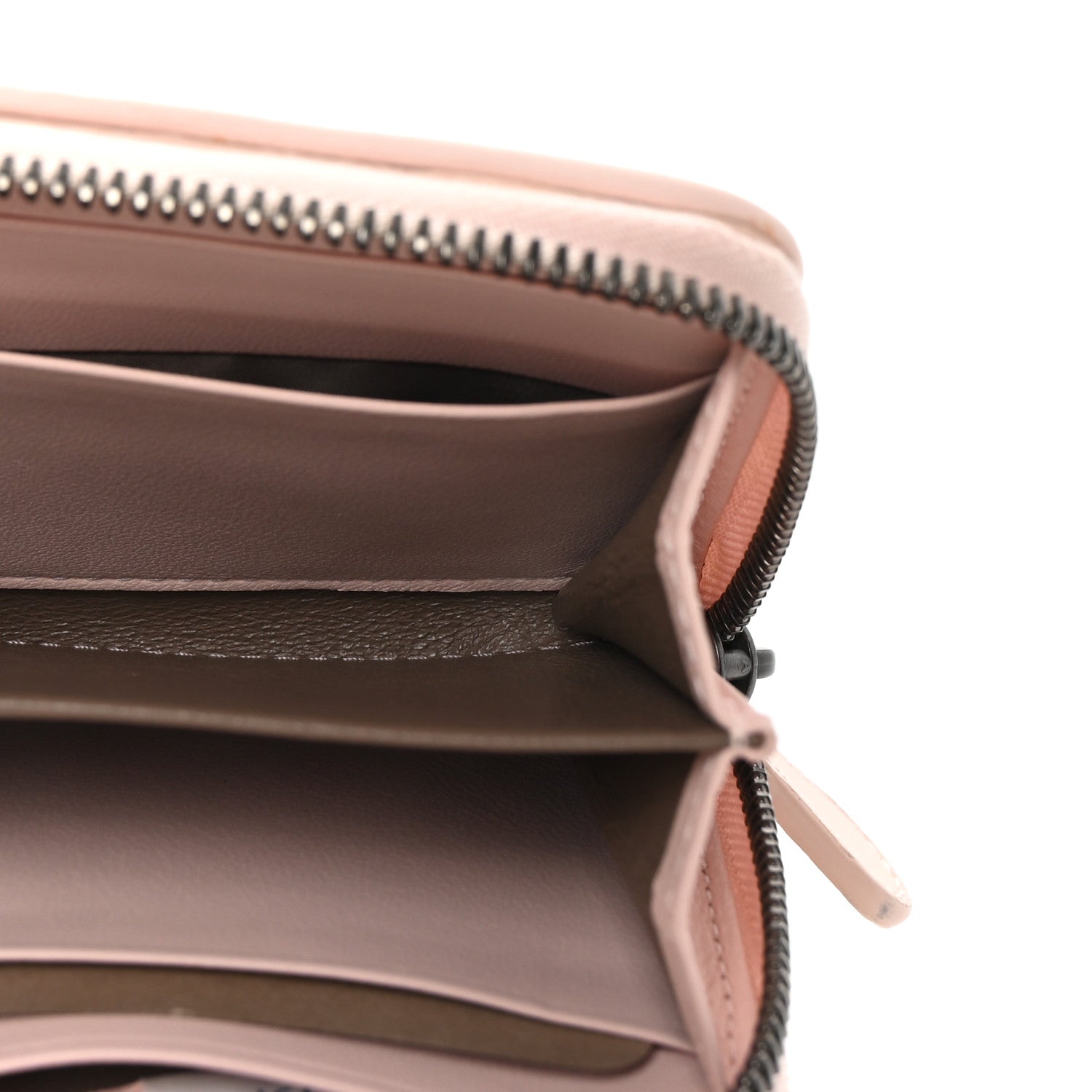 Bottega Veneta Nappa Intrecciato Small Bi-Fold Zip Wallet Pink 5 of 8