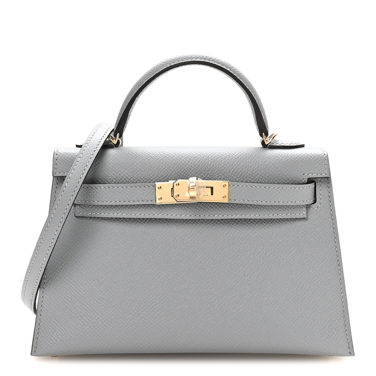 Epsom Mini Kelly Sellier 20 Gris Pantin