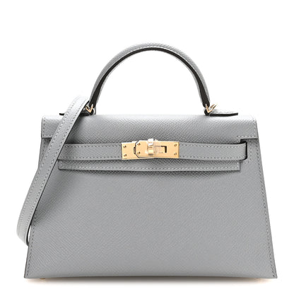 Hermes Epsom Mini Kelly Sellier 20 Gris Pantin 1 of 21
