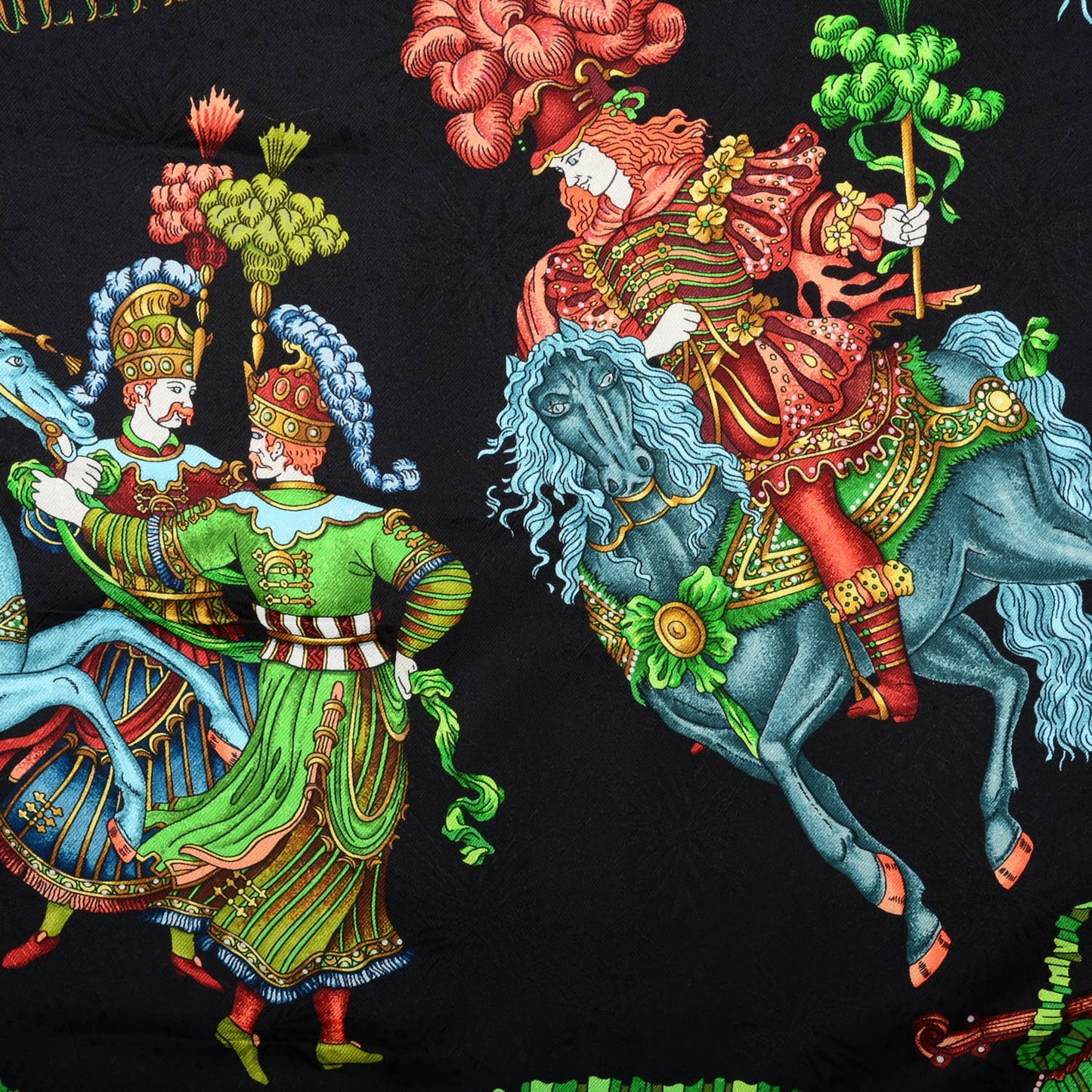 Silk Jacquard Les Fetes Du Roi Soleil Scarf 90