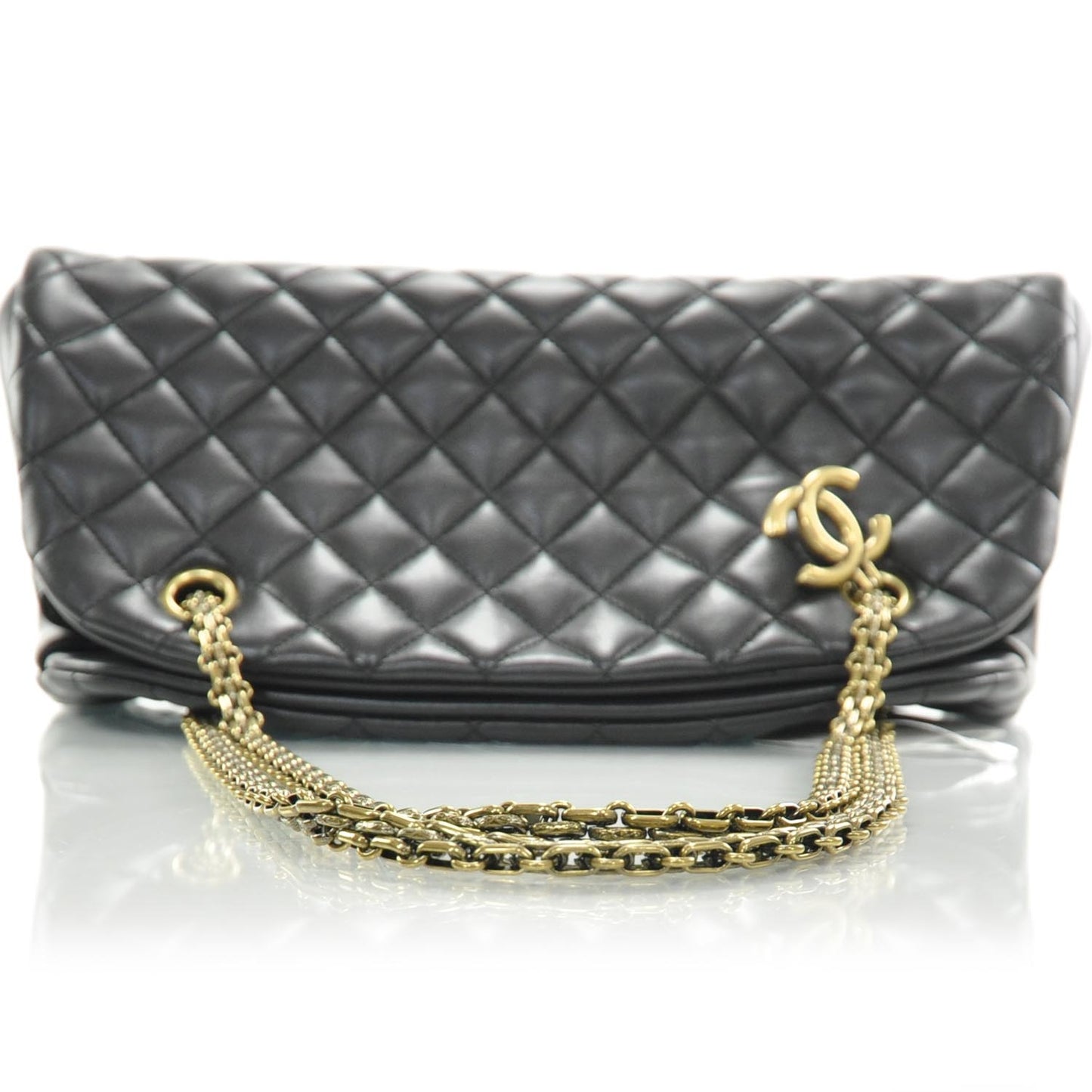 Lambskin Quilted Medium Just Mademoiselle Black