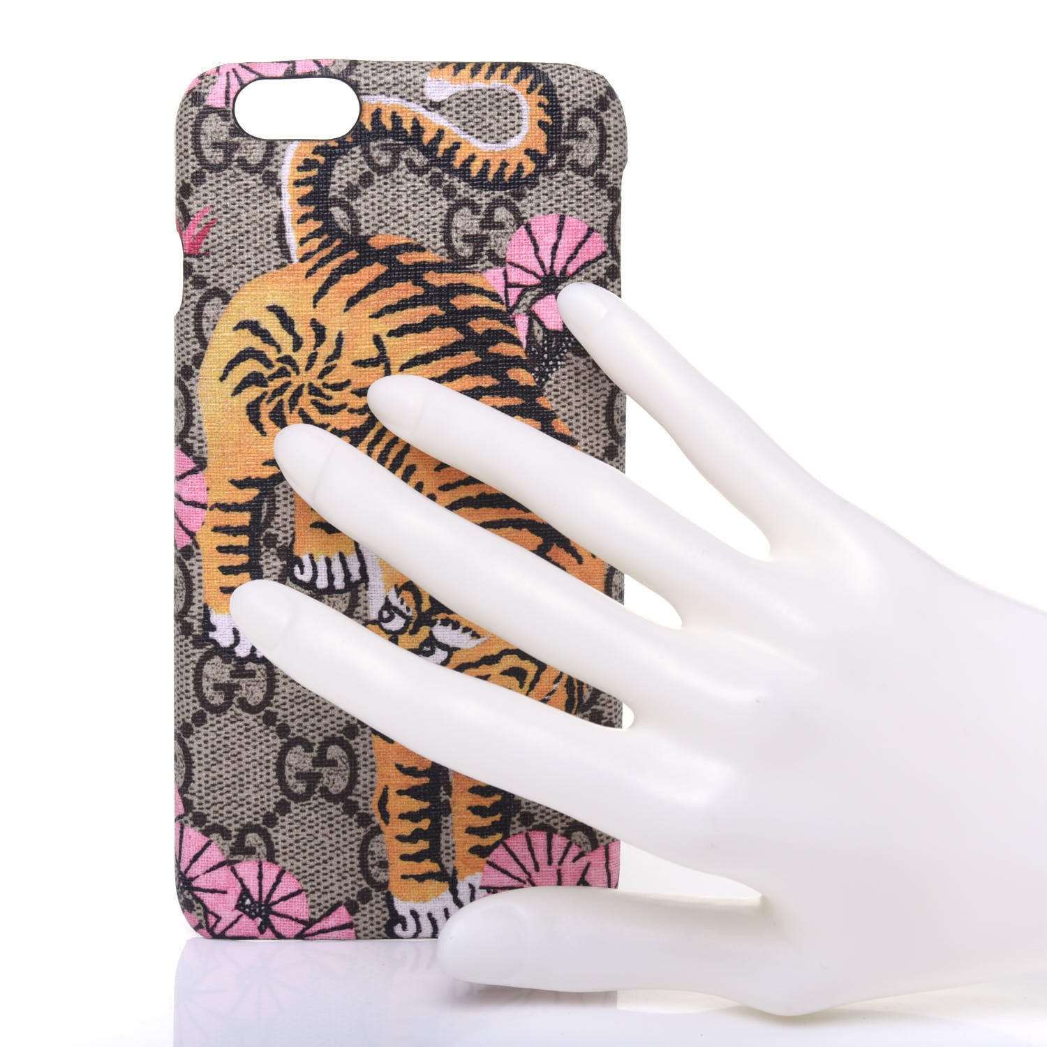 Gucci GG Supreme Monogram Bengal Print iPhone 7/8 Case Beige Pink 2 of 8