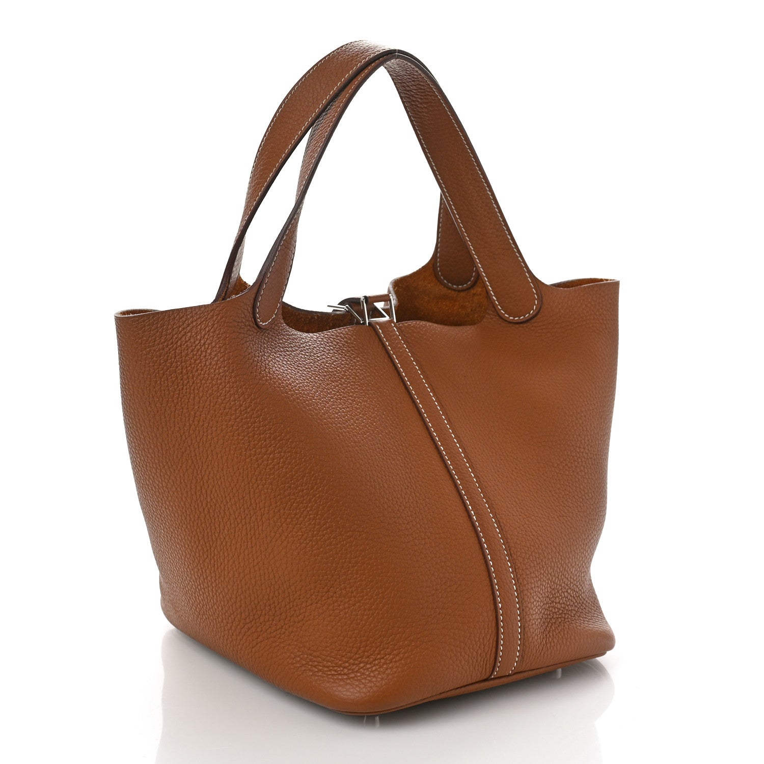 Hermes Taurillon Clemence Picotin Lock 22 MM Gold 3 of 9