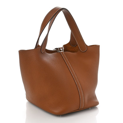 Hermes Taurillon Clemence Picotin Lock 22 MM Gold 3 of 9