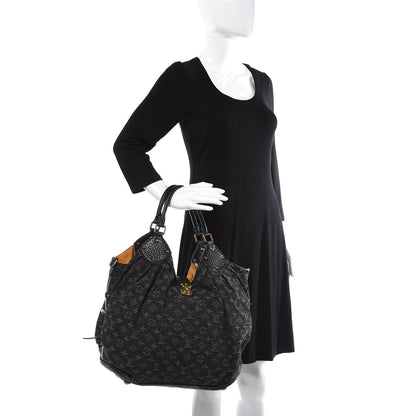 Louis Vuitton Denim Mahina XL Black 2 of 6