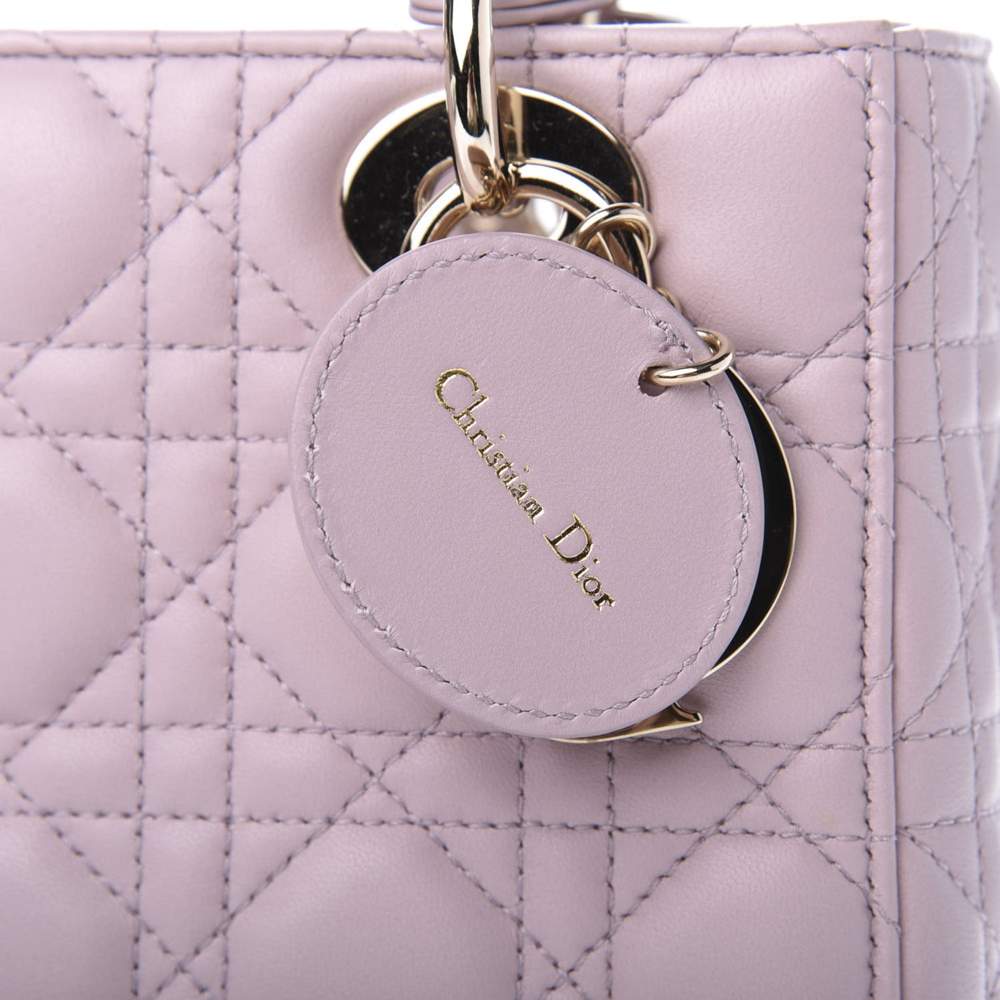 Lambskin Cannage Small Lady Dior Pink